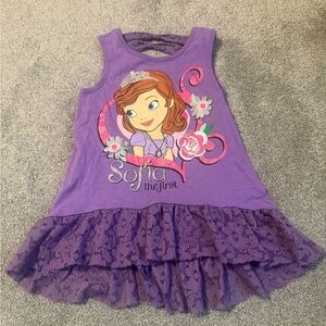 Girls Sofia The First Disney store shirt with matching shorts